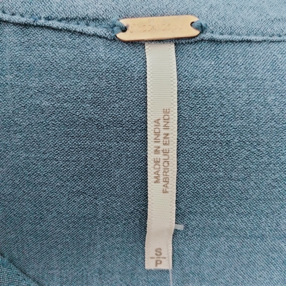 Free People Adelaide Tunic S Sleeveless Indigo 849 - Picture 5 of 7